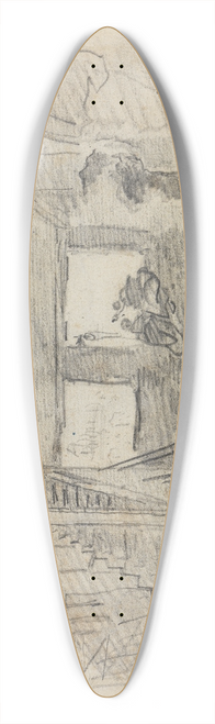 Hubert Robert - Abbruch der Huser auf der Notre-Dame-Brcke in Paris 39.3 inch art pintail longboard deck