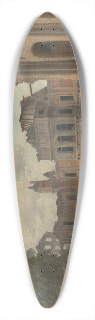 Hubert Robert - Demolition of the Chteau of Meudon 39.3 inch art pintail longboard deck