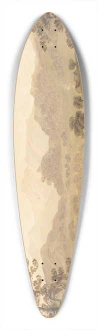 Hugh William Williams - Landscape, North Wales 39.3 inch art pintail longboard deck