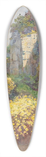 Hugo Charlemont - Broom in bloom on Brioni 39.3 inch art pintail longboard deck