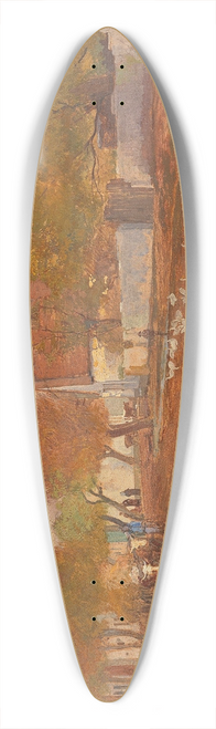 Hugo Charlemont - Village Street 39.3 inch art pintail longboard deck