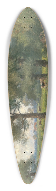Hugo Darnaut - On the Banks of the Amper River 39.3 inch art pintail longboard deck