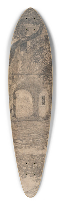 Hugo Darnaut - Zufahrtsweg mit Tor 39.3 inch art pintail longboard deck