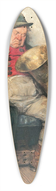 Hugo Kauffmann - Eingeschlafener Tubist 39.3 inch art pintail longboard deck