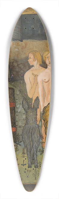 Hugo Simberg - Adam And Eve 39.3 inch art pintail longboard deck