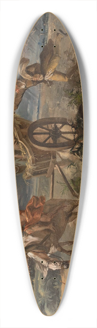 Ignacy Gierdziejewski - Symbolic scene  Poverty and misery come to see us 39.3 inch art pintail longboard deck