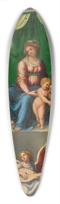 Innocenzo da Imola - The Madonnaand Child Enthroned, With Saintpaul, Saint Francis Of Assisi,saint Joseph Andmary Magdalen 39.3 inch art pintail longboard deck