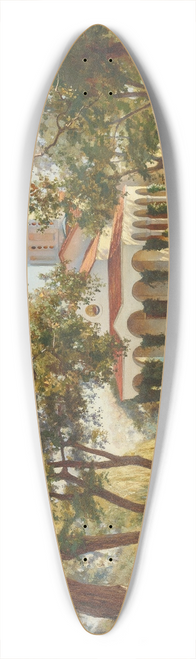 Iosif Evstafevich Krachkovsky - Church Of The Intercession Of Our Lady, Oreanda, Crimea 39.3 inch art pintail longboard deck
