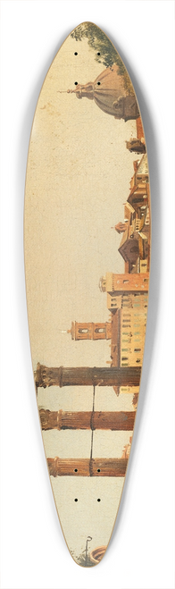Ippolito Caffi - Rome, a View of the Roman Forum with the Temple of Castor and Pollux 39.3 inch art pintail longboard deck