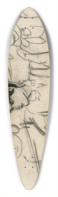 Isaac Israls - Drie vrouwen wandelen langs een gracht 39.3 inch art pintail longboard deck
