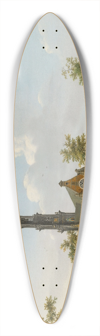 Isaac Ouwater - View Of The Westerkerk Seen From Across The Keizersgracht, Amsterdam 39.3 inch art pintail longboard deck