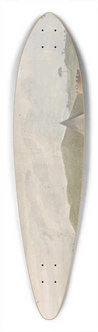 Isaac Weld - Walls of Rome; The Aurelian Wall, with the Pyramid of Cestius 39.3 inch art pintail longboard deck