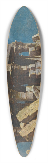 Ivan Fedorovich Choultse - The Ruined Temple Of Kom Ombo, Egypt 39.3 inch art pintail longboard deck