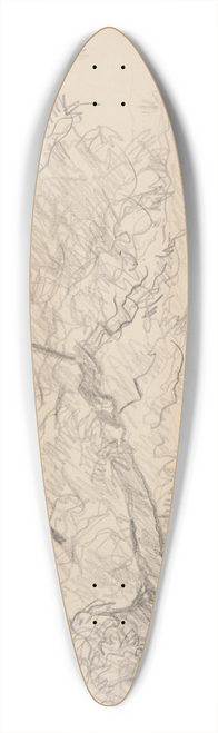Ivan Ivanec - Aleja wysadzana rozoystymi drzewami 39.3 inch art pintail longboard deck