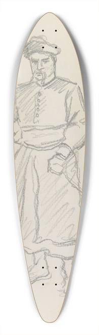 Ivan Ivanec - Szlachcic z karabel  studium rysunkowe 39.3 inch art pintail longboard deck