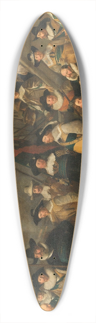 Jacob Adriaensz Backer - Officers and other Civic Guardsmen of the V District in Amsterdam under the command of Captain Cornelis de Graeff and Lieutenant Hendrick Lauwrensz 39.3 inch art pintail longboard deck