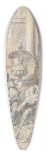 Jacob Denys - Odysseus Discovering Achilles at the Court ofLycomedes 39.3 inch art pintail longboard deck