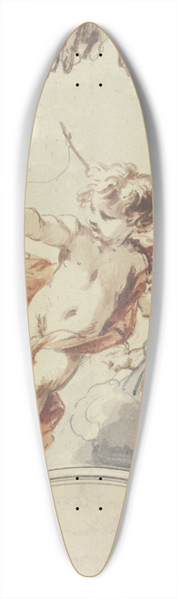Jacob de Wit - Three cupids 39.3 inch art pintail longboard deck