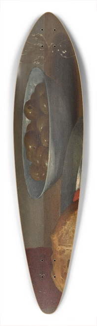 Jacob Foppens van Es - A plate with prawns and a roll, a bowl with olives, a faon de Venise, a glass of beer and almonds on a table 39.3 inch art pintail longboard deck