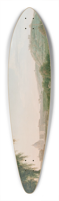 Jacob More - A distant view of Rome across the Tiber 39.3 inch art pintail longboard deck