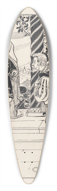 Jacob Pieter van den Bosch - Kent vermomd bij King Lear 39.3 inch art pintail longboard deck