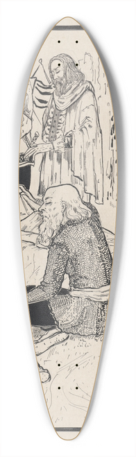Jacob Pieter van den Bosch - Koning Lear sterft bij het lijk van Cordelia 39.3 inch art pintail longboard deck