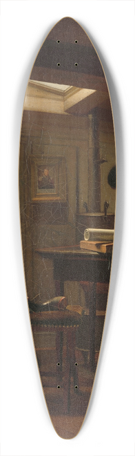 Jacobus Schoemaker Doyer - Jan van Speijk Debating whether to Set Fire to the Gunpowder 39.3 inch art pintail longboard deck