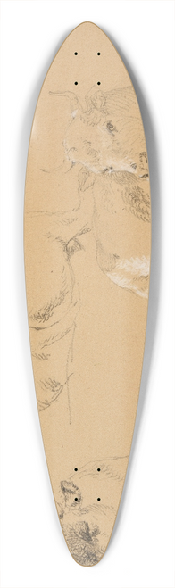 Jacques-Raymond Brascassat - tudes de vaches couches 39.3 inch art pintail longboard deck