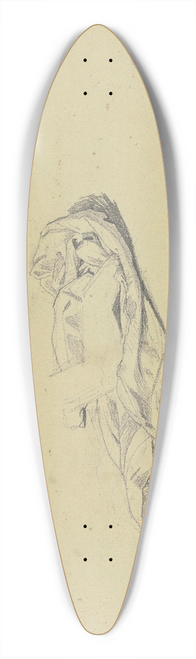 Jakob Becker - Draperie, darauf eine Hand gesttzt 39.3 inch art pintail longboard deck