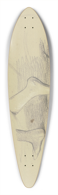 Jakob Becker - Feet of a walking person 39.3 inch art pintail longboard deck