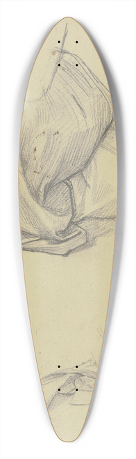 Jakob Becker - Gewand sowie Draperie, darauf eine Hand gesttzt 39.3 inch art pintail longboard deck