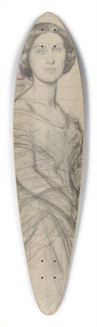 Jakob Becker - Junge Dame in Halbfigur, Gesicht en face 39.3 inch art pintail longboard deck