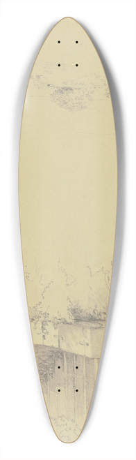 Jakob Becker - Studienblatt; Parktreppe, Landschaft 39.3 inch art pintail longboard deck