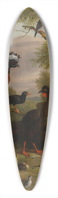 Jakob Bogdny - An assembly of birds in a parkland landscape 39.3 inch art pintail longboard deck