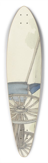 Jakob Frchtegott Dielmann - Ein Bauer vom Hunsrck bei einer Karre, diese be- oder entladend 39.3 inch art pintail longboard deck