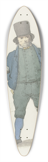 Jakob Frchtegott Dielmann - Ein Schiffer im Profil mit zwei anderen Schiffern 39.3 inch art pintail longboard deck