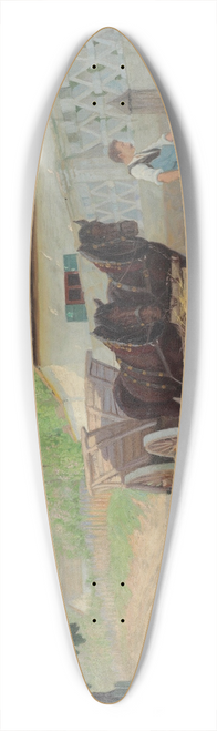 Jakob Koganowsky - Pferdefuhrwerk bei der Rast 39.3 inch art pintail longboard deck