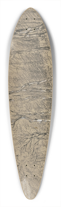 Jakob Maurer - Birch trees at the edge of the forest. 39.3 inch art pintail longboard deck