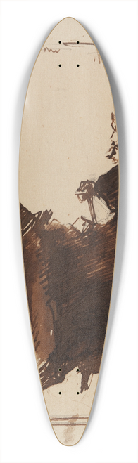 James Abbott McNeill Whistler - Portrait Sketch of Thomas Carlyle 39.3 inch art pintail longboard deck