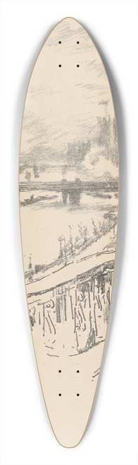 James Abbott McNeill Whistler - Savoy Pigeons 39.3 inch art pintail longboard deck