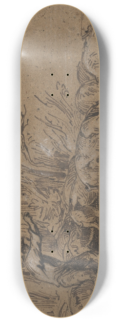 Charles Emile Jacque - The Truffle Gatherers 8.25 inch art skate deck