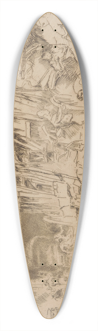 James Abbott McNeill Whistler - Wheelwright 39.3 inch art pintail longboard deck