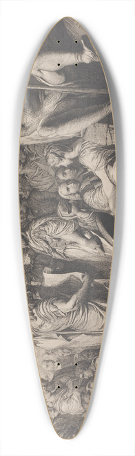 James Barry - Elysium and Tartarus or the State of Final Retribution 39.3 inch art pintail longboard deck