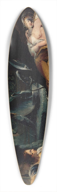 James Barry - Iachimo Emerging from the Chest in Imogens Chamber 39.3 inch art pintail longboard deck