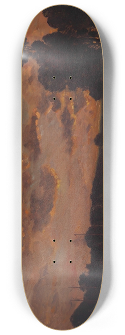 Charles Franois Daubigny - La tarde 8.25 inch art skate deck