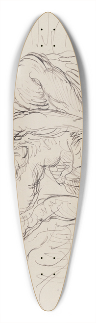 James Ensor - Study of a Woman Bathing 39.3 inch art pintail longboard deck