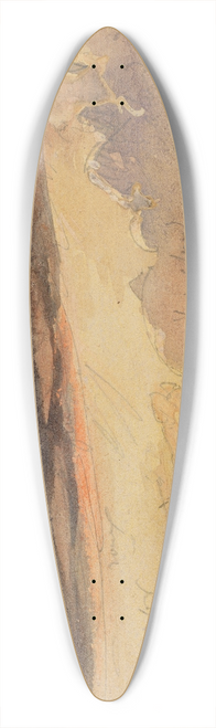 James Hamilton Shegogue - Clouds at Dawn 39.3 inch art pintail longboard deck