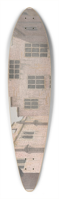 James Lambert of Lewes - Herstmonceux Castle, East Sussex: The Butlers Pantry Court 39.3 inch art pintail longboard deck