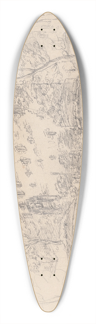 James Moore - Linlithgow Palace, West Lothian, Scotland 39.3 inch art pintail longboard deck