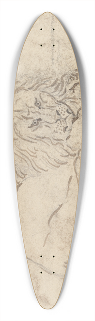 James Sowerby - A Lion 39.3 inch art pintail longboard deck